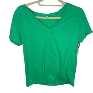 BP Nordstrom Green V Neck Tee Size Small